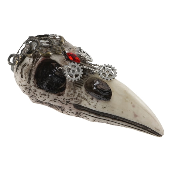 Bead Landing Found Objects Steampunk Bird Skull Pendant, 12 Pack