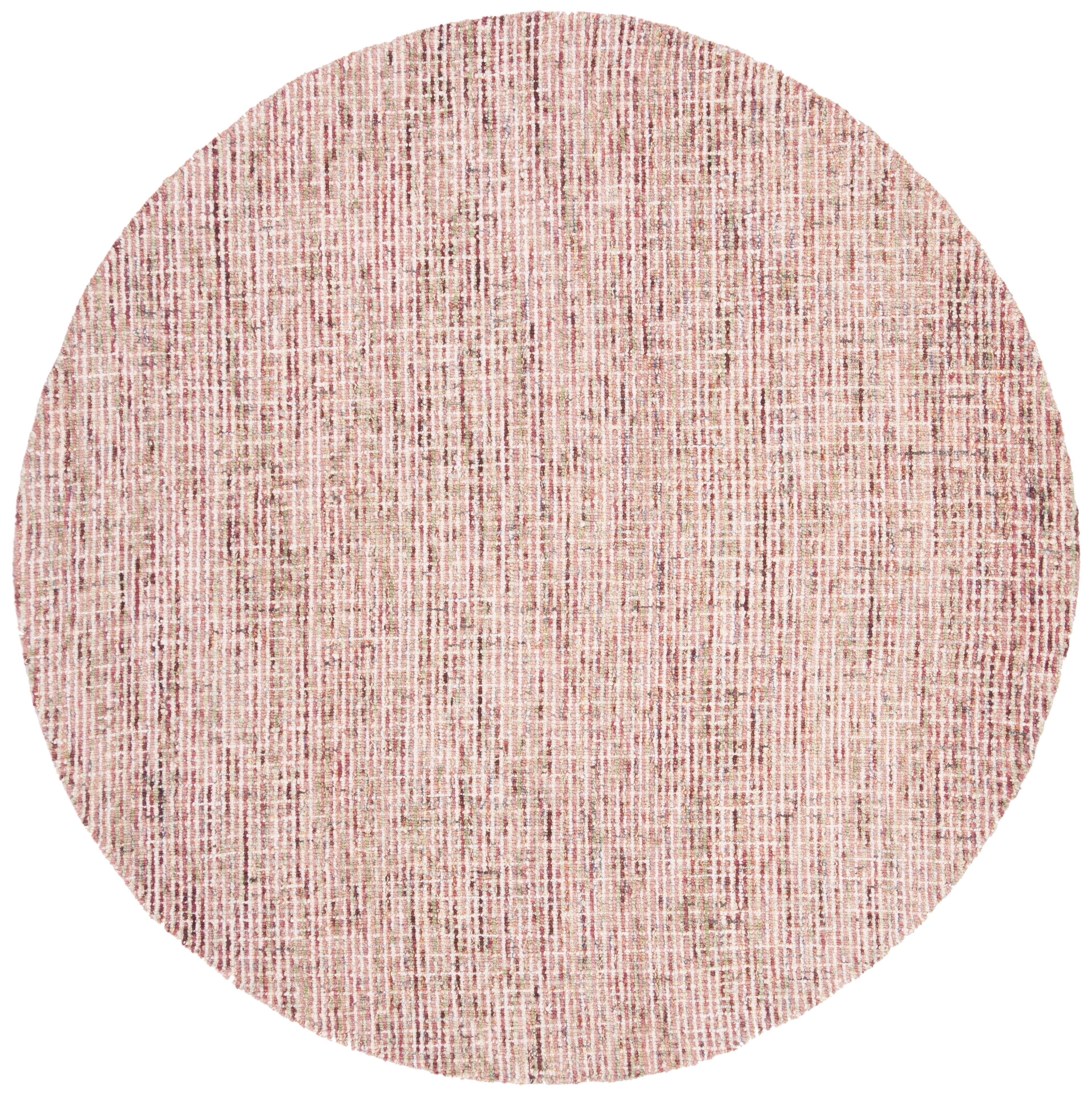 Safavieh Abstract Delia Distressed Wool Area Rug, Beige/Rust, 6' x 6' Round