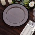 thumbnail image 5 of BalsaCircle 10 Clear Black 12 in Round Heavy Duty Plastic Charger Plates Metallic Trim Party Events Decorations, 5 of 8