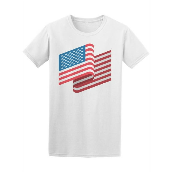 S Shape Usa Flag T-Shirt Men -Image by Shutterstock, Male Medium