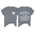 thumbnail image 2 of T-Shirt à Manches Courtes pour Femmes Seductiva Liquidation pour Femmes T-Shirt de Baseball pour Femmes Est Ma Saison Préférée Haut de Baseball, 2 of 5