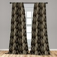 thumbnail image 2 of Exotic Window Curtains, Animal Print Like Wavy Stripes Swirly Ivy Branches Repeated Pattern, Lightweight Decor 2-Panel Set with Rod Pocket, Pair of - 28"x95", Dark Brown and Eggshell, by Ambesonne, 2 of 3