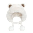 thumbnail image 2 of Gorro de invierno de felpa para mujer, gorro cálido con orejeras, protección para los oídos, tendencia, gorro de para monopatín, esquí, niñas Blanco, 2 of 7