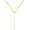 Clover 1, variant on Gold Lariat Necklace for Women, Dainty 14K Gold Plated Y Shaped Cuban Chain Layered Long CZ Drop Pendant Choker Necklaces Fashion Jewelry Gifts