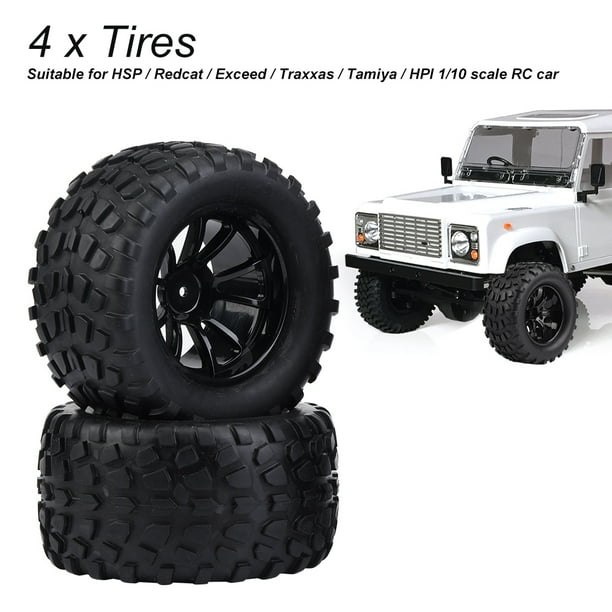 Peahefy Off road Car Tire 4pc set 1 10 RC Wheel Tire Rubber Tires for hsp redcat Exceed Truck Off road Car RC Car Tires Walmart