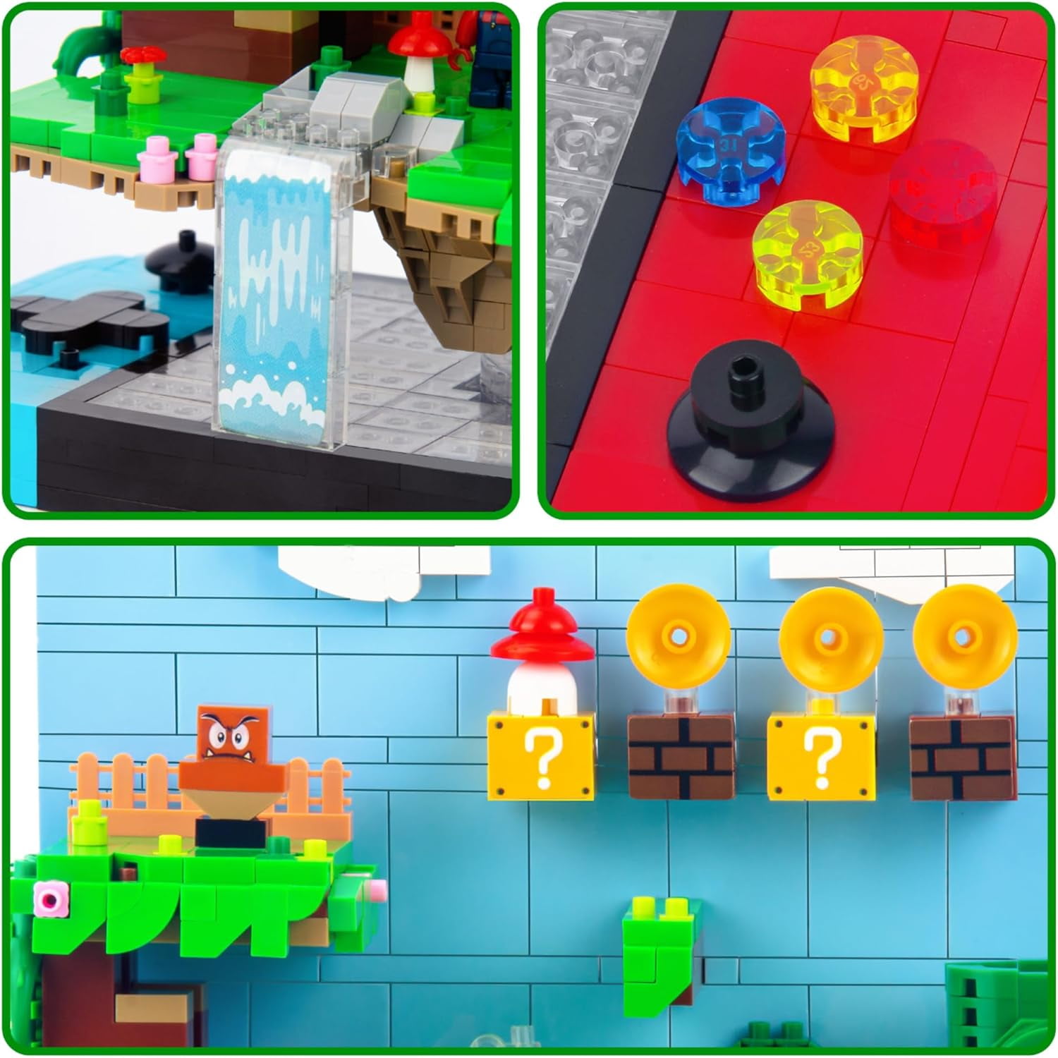 Super Game Building Sets,Cool Building Blocks Kits for Adults, 3D Anime Scene Model Creative Idea Gift for Boys Teens Kids 8+ (1256 Pieces)