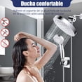 thumbnail image 2 of Regaderas para Ba&ntilde;o,Combo de 6''Cabezal de Ducha de Lluvia de Alta Presi&oacute;n y 9''Shower Head de Mano,con Manguera de 58''y 3 Modos,con Bot&oacute;n de Control de Flujo,Boquill, 2 of 9