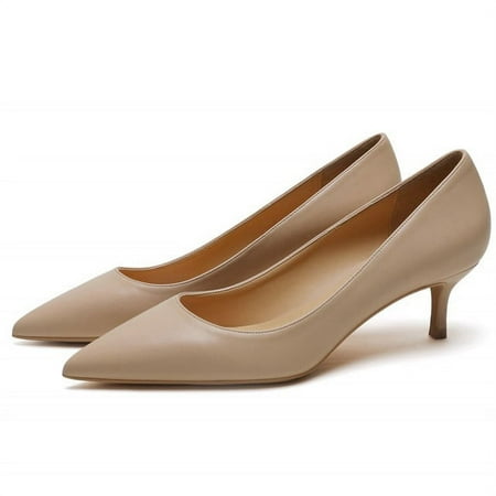 

YCNYCHCHY White Sliver Red Women Shoes 5cm Thin High Heels Sexy Design Slip On Pointed Toe Genuine Leather Summer Pumps Big Size