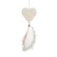thumbnail image 2 of Adorno de copo de nieve blanco de plástico para árbol de Navidad | Decoración colgante navideña para árbol de interior o chimenea | Adorno ligero con purpurina para el hogar festivo, 2 of 6