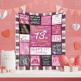 thumbnail image 1 of LHSHID Birthday Gifts for 13 Year Old Girls 13th Birthday Decorations for Girls Daughter Granddaughter Sister 13 Year Old Girl Gifts Ideas Gift for 13+ Year Old Girl Blanket 50"x60", 1 of 6