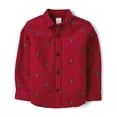 thumbnail image 1 of Camisa Gymboree para niños pequeños de manga larga con botones, roja, 7 años, 1 of 2