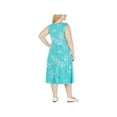 thumbnail image 2 of CHARTER CLUB $89 Womens New Turquoise Floral Belted Sleeveless Shift Dress S B+B, 2 of 2