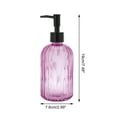 thumbnail image 4 of Unique Bargains 1 Pc Convenient Vertical Stripes Soap Dispenser 13.53oz Purple Black, 4 of 6