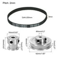 thumbnail image 2 of Uxcell Timing Pulley 20&60 Teeth 5mm Bore Synchronous Wheel with Belt and Wrench for 3D Printer, CNC Machine, 2 of 6