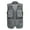Gray, variant on Men's Fishing Vest Utility Safari Travel Vest with Pockets Outdoor Work Photo Cargo Fly Summer Vest