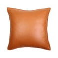thumbnail image 1 of Funda de almohada de piel sintética naranja de 40 x 40 cm para cojín, 1 of 2