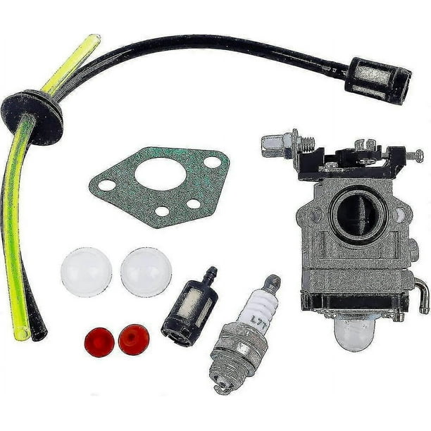 Carburador para desbrozadora de 52 cc, 49 cc y 43 cc. Kit de carburador con junta, manguera, bujía y filtro de combustible (1 juego).