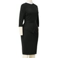 thumbnail image 4 of GRACEART Women Clergy Dress Priest Peplum Dress Bodycon Pastor White Collar Clerical, 4 of 8