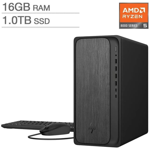 Open Box HP OmniDesk Desktop Tower - AMD Ryzen 5 8500G - 16GB Memory - 1TB SSD - Windows 11 Home