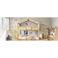 thumbnail image 3 of Twin Over Twin Wood Bunk Bed - Fun Tent Design & Spacious Under Bed Space, 3 of 17
