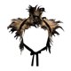 thumbnail image 2 of Capa de plumas artificiales, accesorio decorativo para el cuello, disfraz, bufanda de fiesta Marrón, 2 of 9