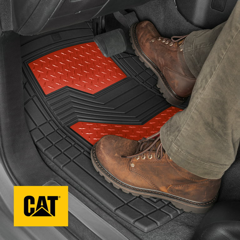 CAT® Green 4pc Car Rubber Floor Mats for All Weather Protection