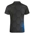 thumbnail image 5 of Abstract Honeycomb Men Zipper T-shirt Summer Casual Short Sleeve T-shirt Top, 5 of 7