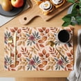 thumbnail image 2 of Brown Leaves Fall Placemats Set of 4 Farmhouse Vintage Botanical Leaf Place Mats Indoor Wipeable Table Mats Washable Cloth Dining Table Placemats for Kitchen Holiday Party Home Decor 13x19 Inch, 2 of 9