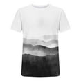 thumbnail image 5 of WRKEKC Men's T-Shirts Casual Short Sleeve Print Round Neck Comfortable Breathable Top Round Neck Casual Shirt Lightweight Summer Wear, 5 of 5