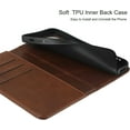 thumbnail image 6 of Wallet Case for iPhone 12 Mini,Premium PU Leather Flip Folio Case with Card Slot,Stand Holder and Magnetic Closure [TPU Shockproof Interior Protective Case] for iPhone 12 Mini 5.4",Brown, 6 of 7