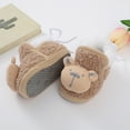 thumbnail image 6 of Dakaela Toddler Slippers Cute Animal Slip on House Shoes for Girls Boys Winter Warm Socks Newborn Crib Walking Shoes Khaki, 6 of 9