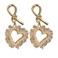 thumbnail image 2 of Cheers US 1 Pair Rhinestone Crystal Rectangle Earrings Geometric Earrings Long Bohemian Faux Pearls Earrings Geometric Statement Earrings Hoop Dangle Earrings, 2 of 2