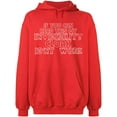 thumbnail image 2 of OXI Hoodie Sweatshirt - If You Can Read This, Basic Casual Hoodie for Men's and Women Fleece Hoodie Long Sleeve - Red Medium, 2 of 3