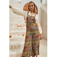 thumbnail image 3 of Stylish Bohemian Floral Jumpsuit with Wide Leg Pants and Adjustable Straps, (US 12-14)L, 3 of 12