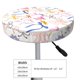 thumbnail image 4 of Balery bow ribbons Fundas de asiento para taburete de bar redondo de tela de terciopelo ajustables que protegen de arañazos y manchas para sillas de 14 a 17 pulgadas.-12 inch, 4 of 7