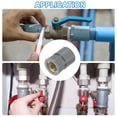 thumbnail image 6 of Uxcell 3 Pcs Pipe Fittings, 25mm 1/2 PT Brass Threaded Pipe Coupling, Grey, 6 of 6