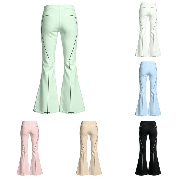 JAJAHO Girls Flare Leggings Slim Fit Bell Bottoms Stretchy School Uniform Pants, Sizes 5-16Y