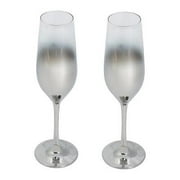 IN-13752295 Silver Ombre Champagne Flutes