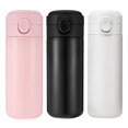 thumbnail image 3 of LEEYNEER Stainless Steel Travel Mug With Spill Proof Lid Vacuum Insulated Mug Coffee Cup Up Travel Coffee Tumbler For Hot And Cold Coffee And Tea 450ml Pink Clearance One-Button Pop-Up De, 3 of 5