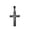 Black no chain, variant on PAMTIER Men's Stainless Steel Glossy Simple Religion Belief Church Prayer Cross Zircon Inlay Amulet Pendant Necklace Statement Black No Chain