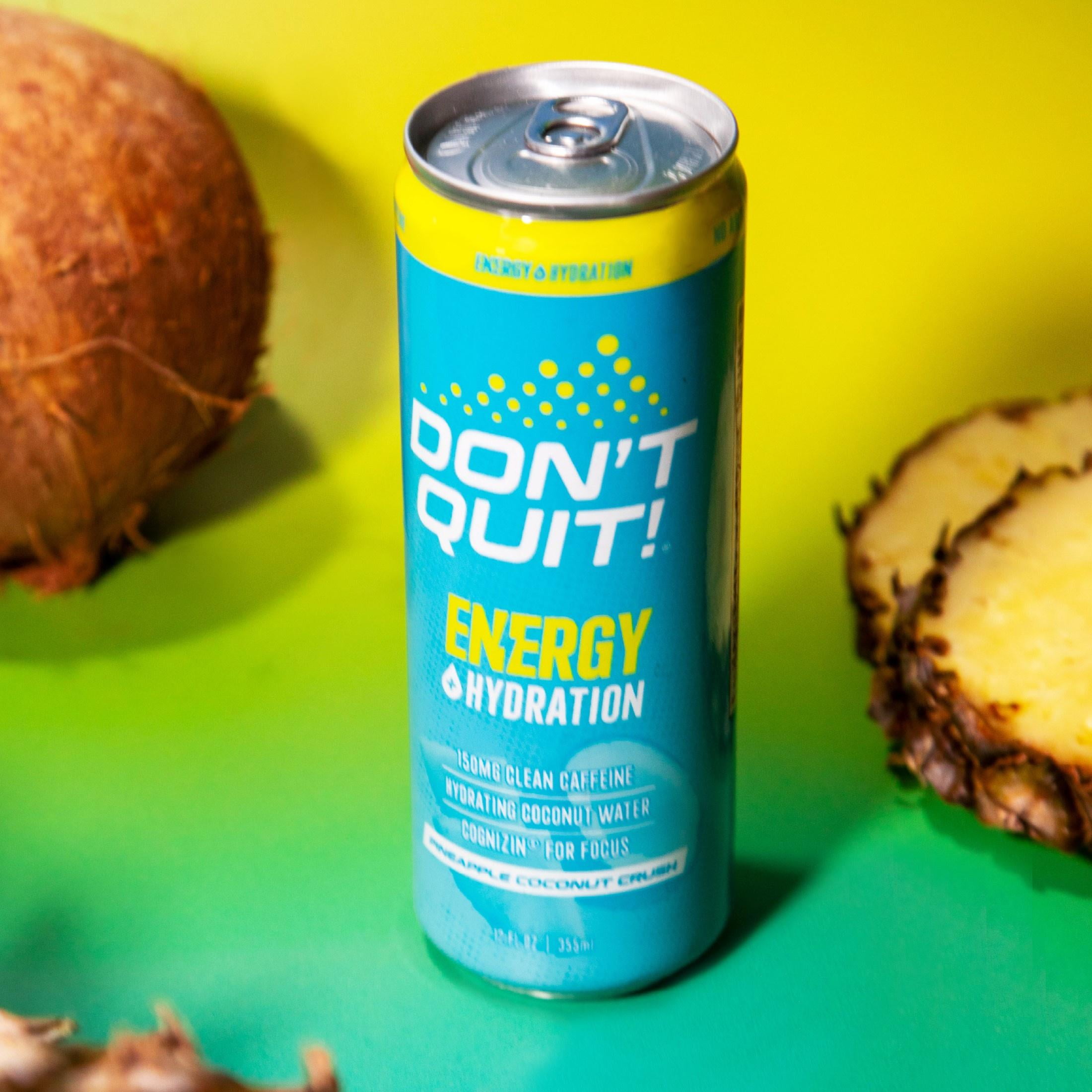 Don't Quit Clean Energy Plus Hydration Pineapple Coconut Crush 12oz