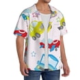 thumbnail image 2 of Sikiie Cute Transport Men's Cuban Shirt, Hawaiian Shirts, Business Casual Button Down Shirts, Short Sleeve Shirt-Medium, 2 of 5
