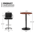 thumbnail image 2 of MoNiBloom 3 Piece Bar Table and Chair Set, 23.5" Cocktail Tables and Height Adjustable Bar Stools for Dining Counter Pub, 2 of 10