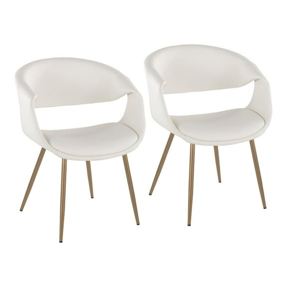 LumiSource Curvo Upholstered Chair - Set of 2