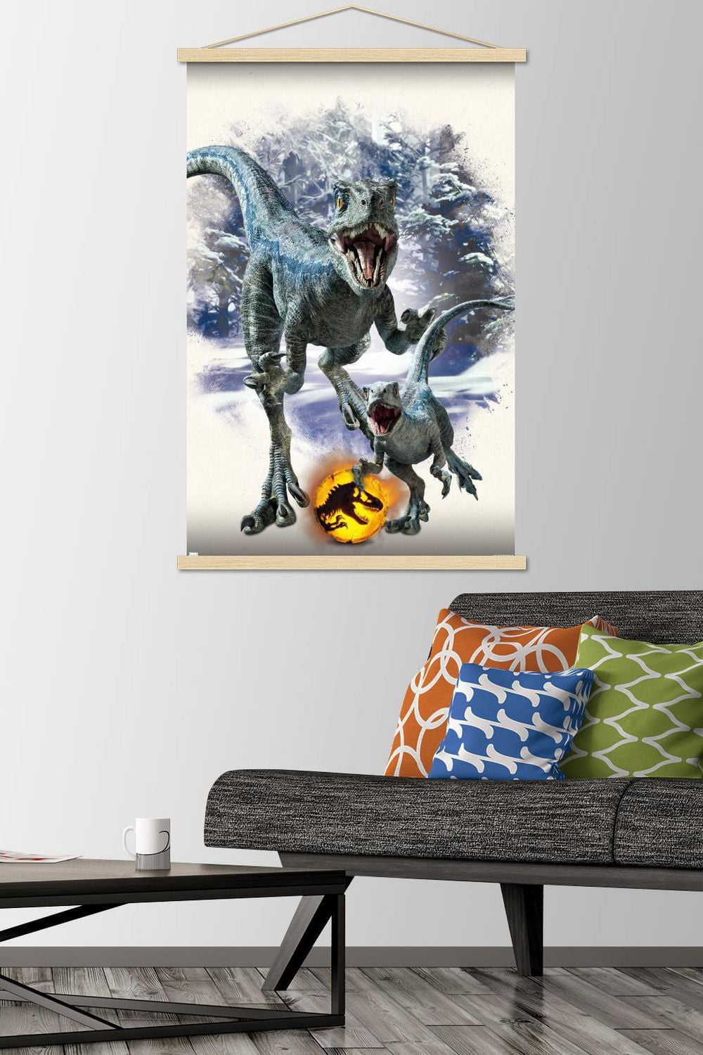 Jurassic World: Dominion - Blue and Beta Focal Wall Poster, 14.725" x 22.375" Framed