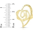 thumbnail image 4 of Floreo 10k Yellow Gold A-Z Cursive Letter and Heart Initial Ring, Large Heart (1.1"), 4 of 5