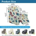 thumbnail image 3 of Renewold Butterfly Boho Floral Polka Dot Cover for Recliner Stretch Single Seat Couch Cover 4 Pieces Polyester Spandex Recliner Slipcover with Side Pocket for 1 Cushion Reclining Sofa, 3 of 8