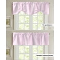 thumbnail image 4 of Tie Up Valance Curtain for Kitchen,Pink Stripes Minimalist Art Rod Pocket Short Curtains Adjustable Tie-Up Shade Valances,Romantic Style Window Treatment for Bathroom Living Room Bedroom, 4 of 8