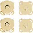 thumbnail image 1 of 12 Sets Magnetic Snaps Sew In Magnetic Plum Bag Clips Snaps (15mm) (Gold), 1 of 3