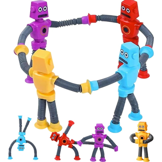 Ventosa Robot Toy Limpskys para niños con autismo (paquete de 4)